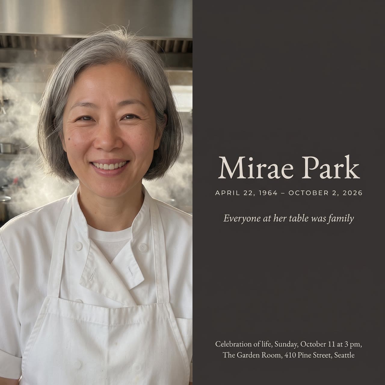 Mirae Park, a post to share the news, a real run on Leap