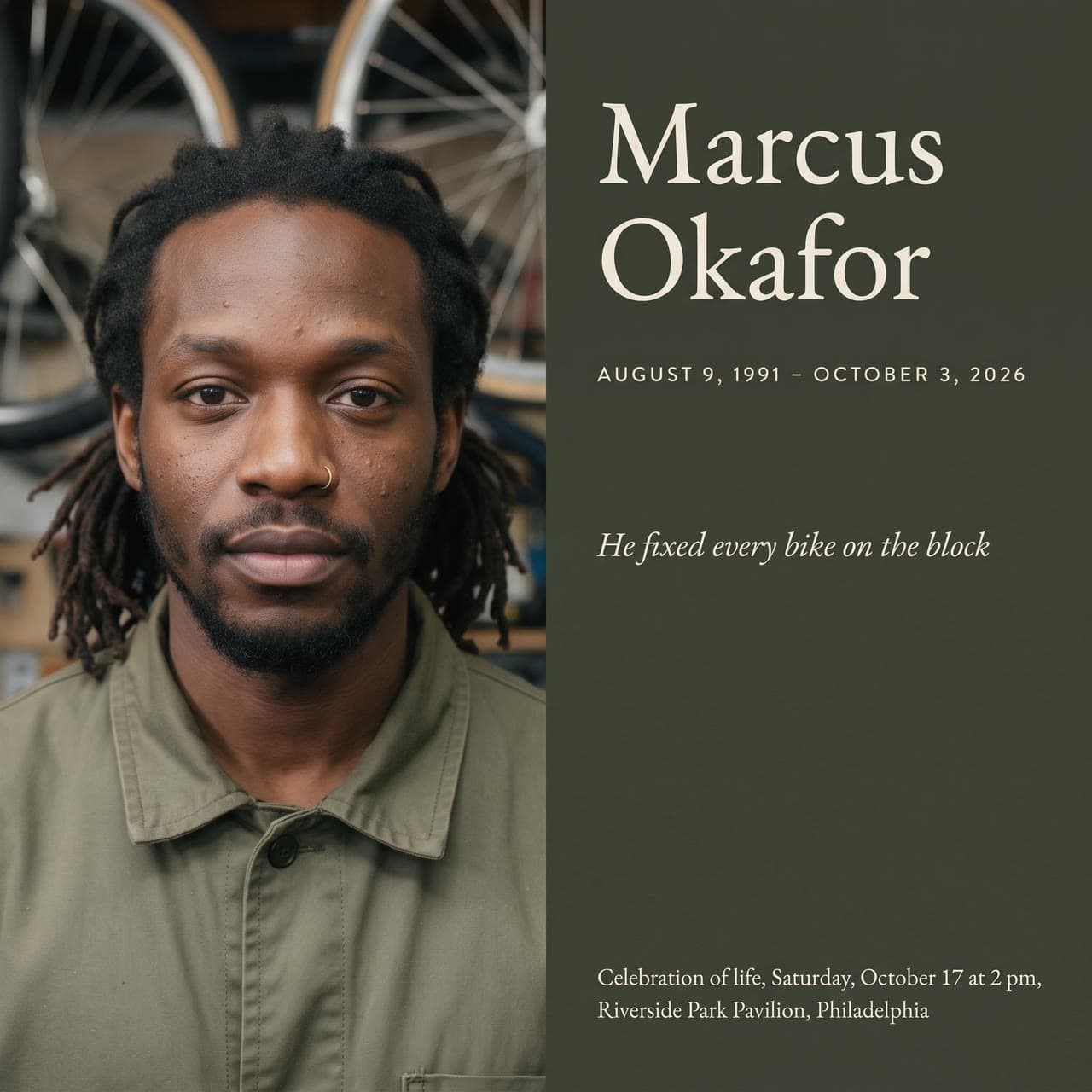 Marcus Okafor, a post from the bike shop, a real run on Leap