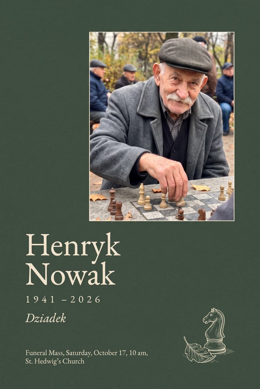 Henryk Nowak, Dziadek, with a chess knight, a real run on Leap