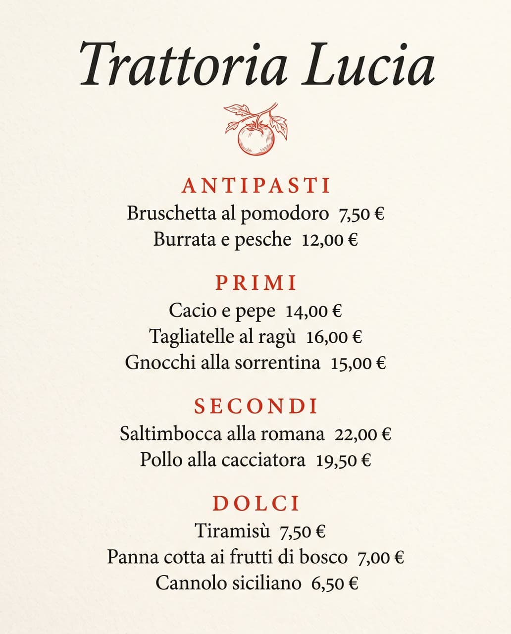 Trattoria Lucia, an Instagram post, a real run on Leap