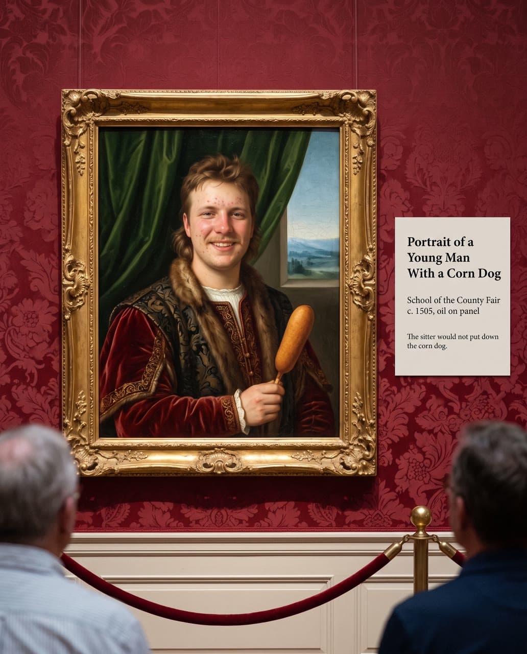 Portrait of a Young Man With a Corn Dog, a real run on Leap