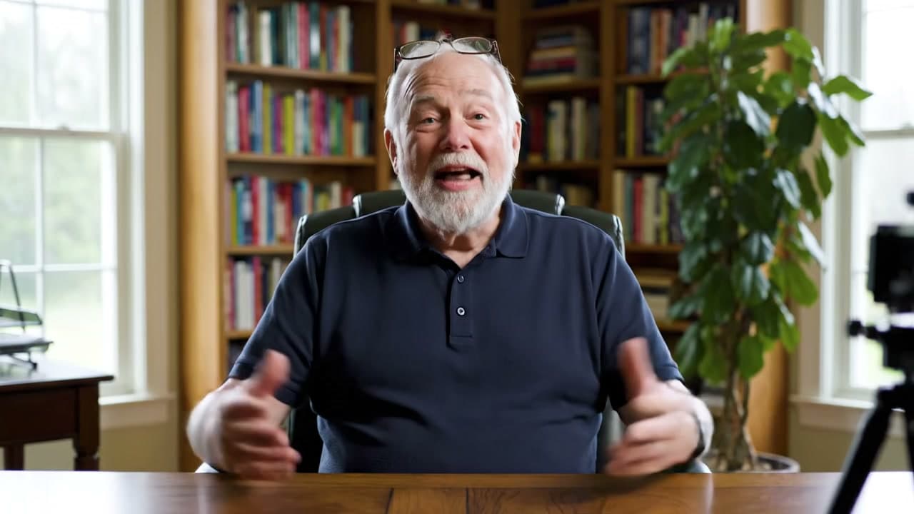 The clip his retirement story, in a hibiscus shirt started from