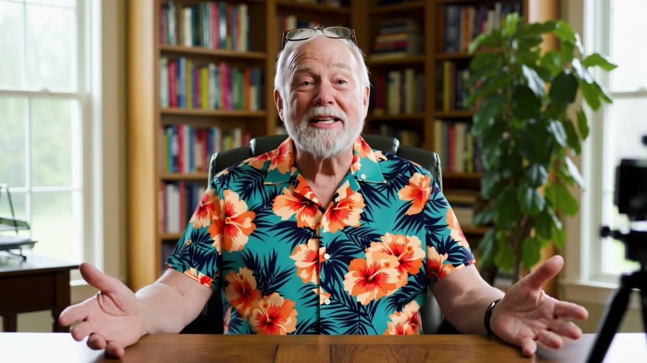 His retirement story, in a hibiscus shirt, a real run on Leap