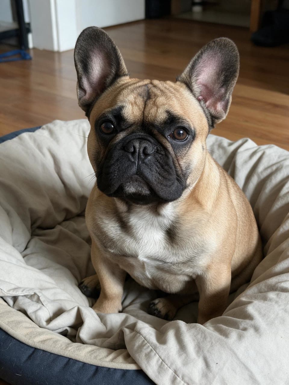 The photo the french bulldog, admiral started from