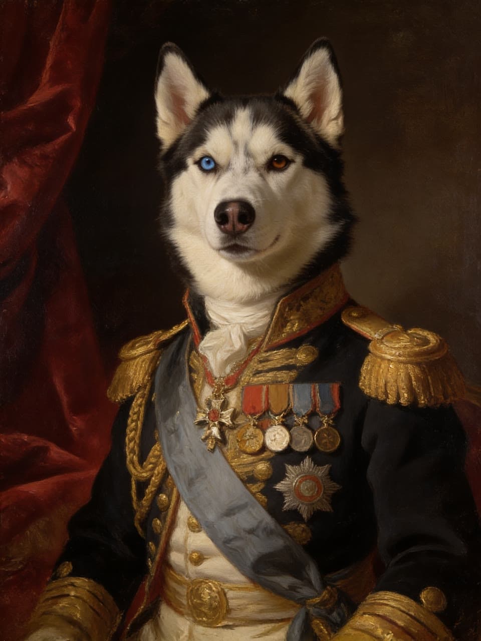 The odd-eyed husky, general, a real run on Leap