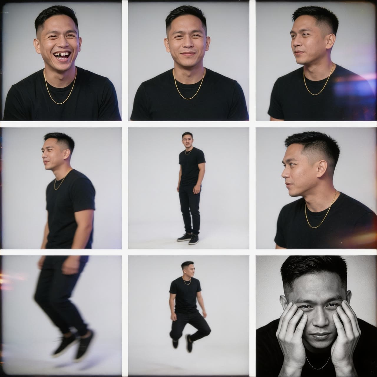 Chipped tooth and gold chain, outtakes, a real run on Leap