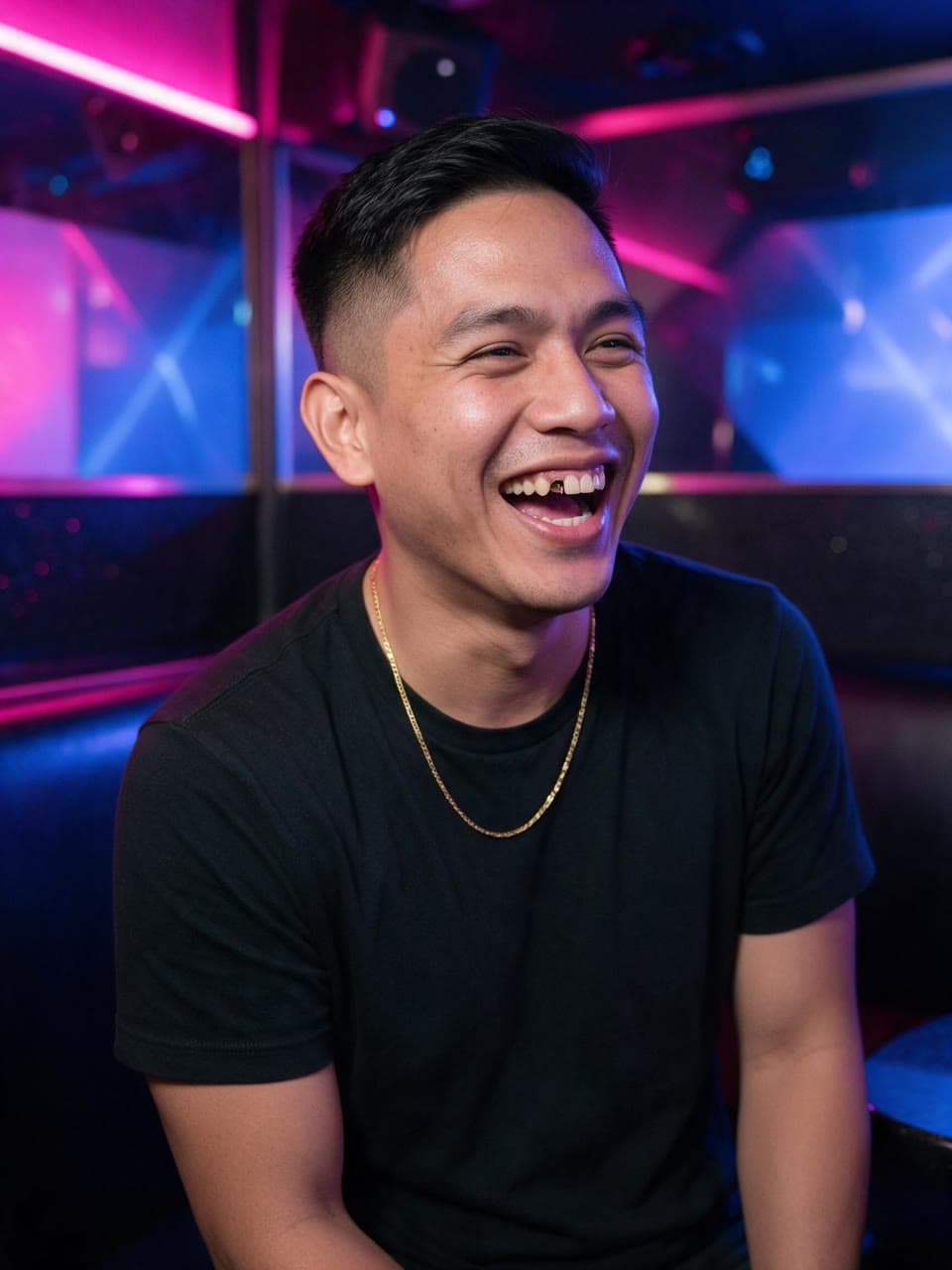 The photo chipped tooth and gold chain, outtakes started from