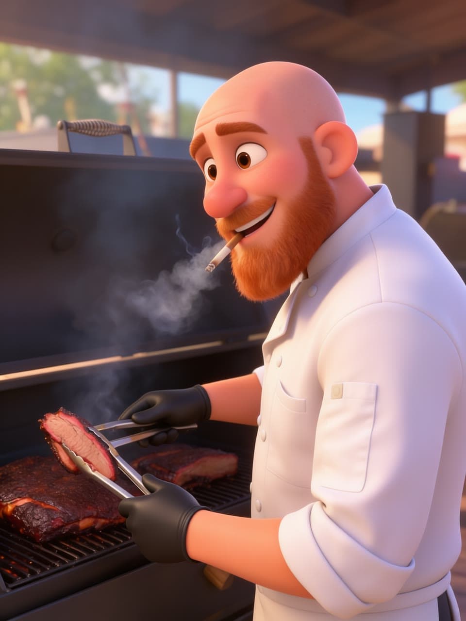 The pitmaster, 3D animated, a real run on Leap