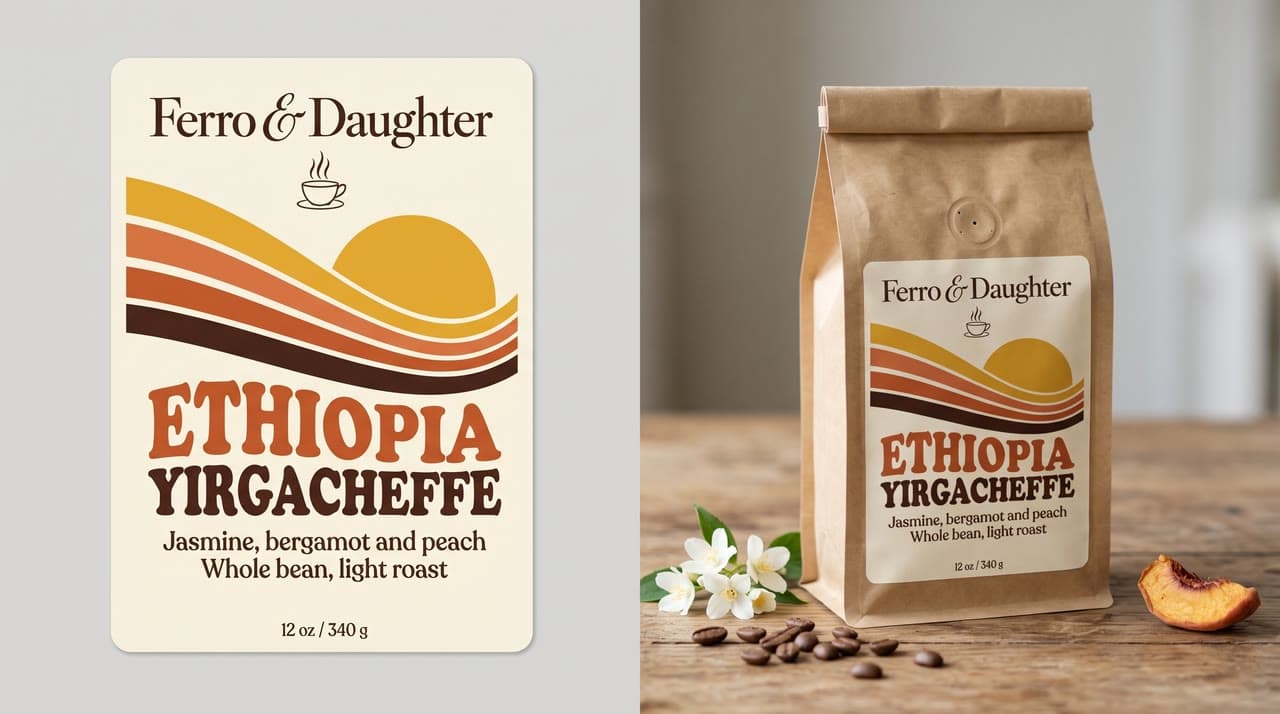 Ethiopia Yirgacheffe, a retro coffee label, a real run on Leap