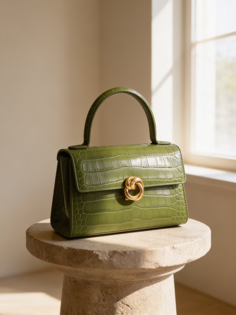 Green bag on a stone pedestal, a real run on Leap