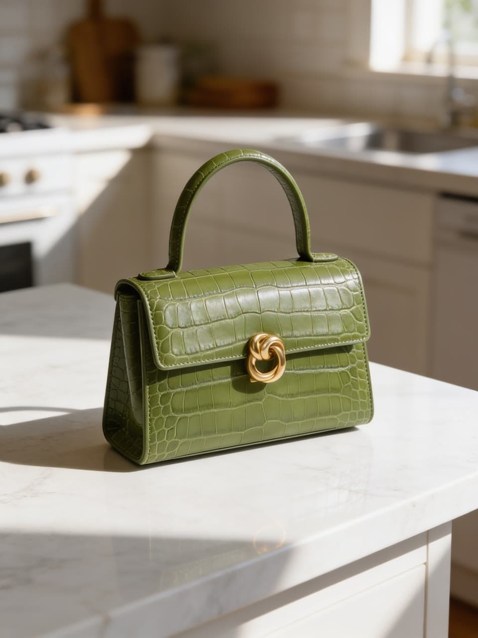 Green bag on a kitchen counter, a real run on Leap