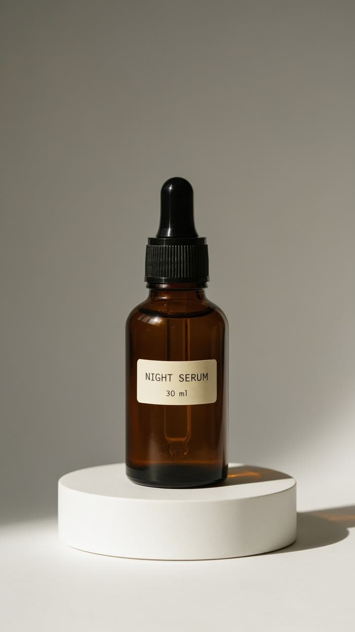 Night serum under a studio light sweep, a real run on Leap