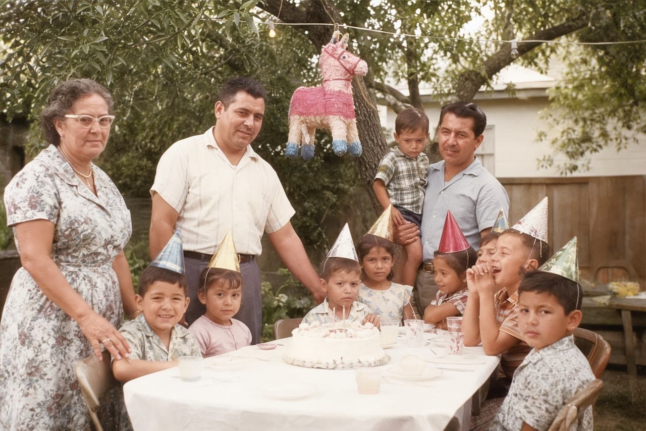1958 birthday in San Antonio, color brought back, a real run on Leap