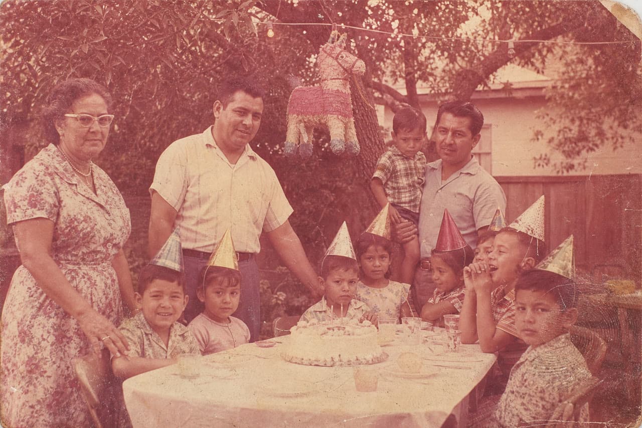 The photo 1958 birthday in san antonio, color brought back started from