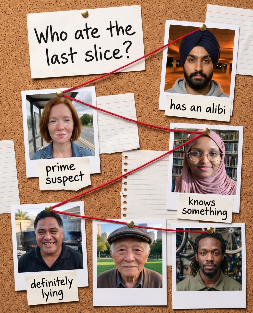 Who ate the last slice?, an evidence board, a real run on Leap