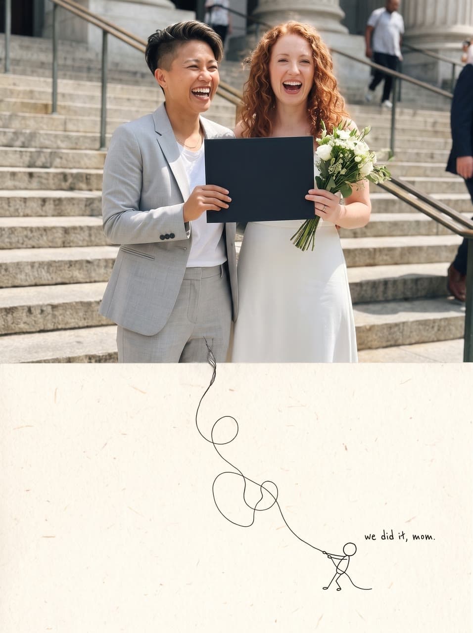 Courthouse newlyweds, pulled by a thread, a real run on Leap
