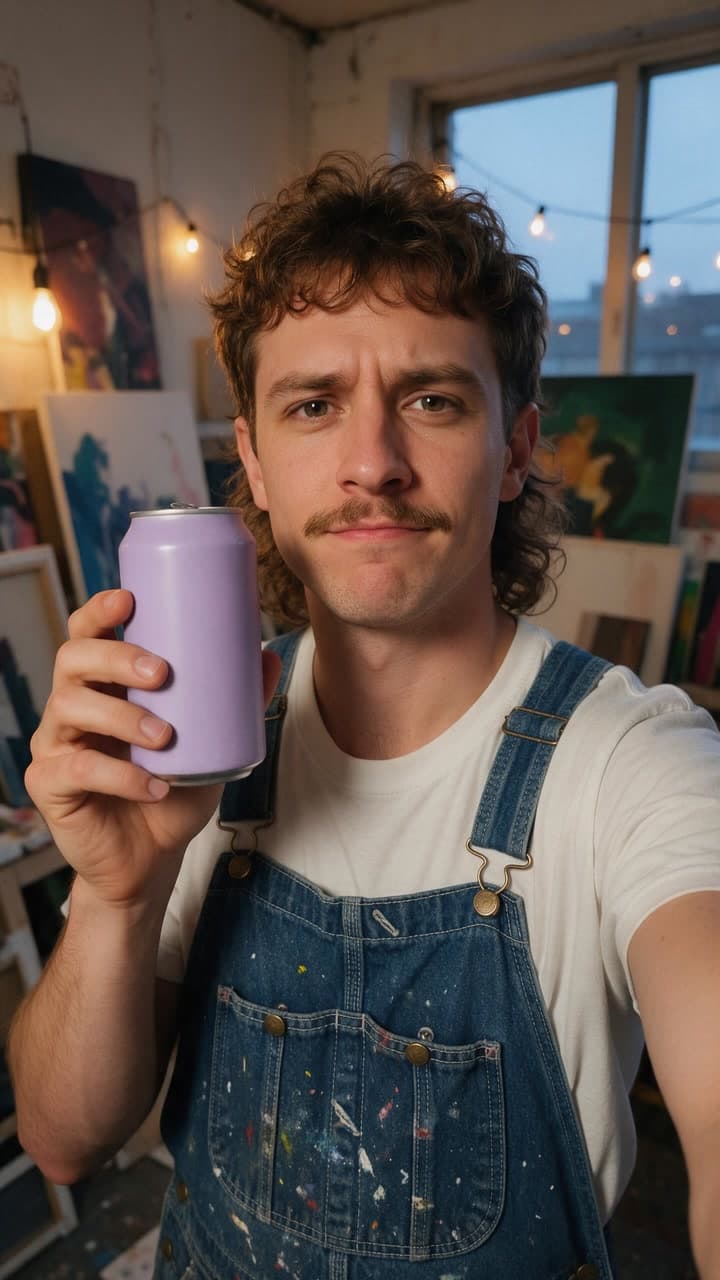 The photo lilac soda, art school grape started from