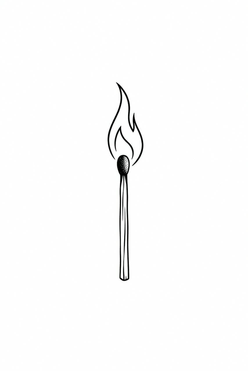A burning match, minimalist, a real run on Leap
