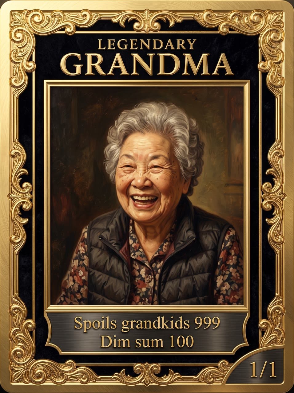 Legendary Grandma, a gold 1 of 1, a real run on Leap