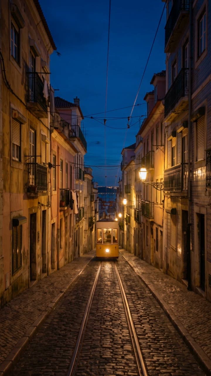 Lisbon, dusk to night, a real run on Leap