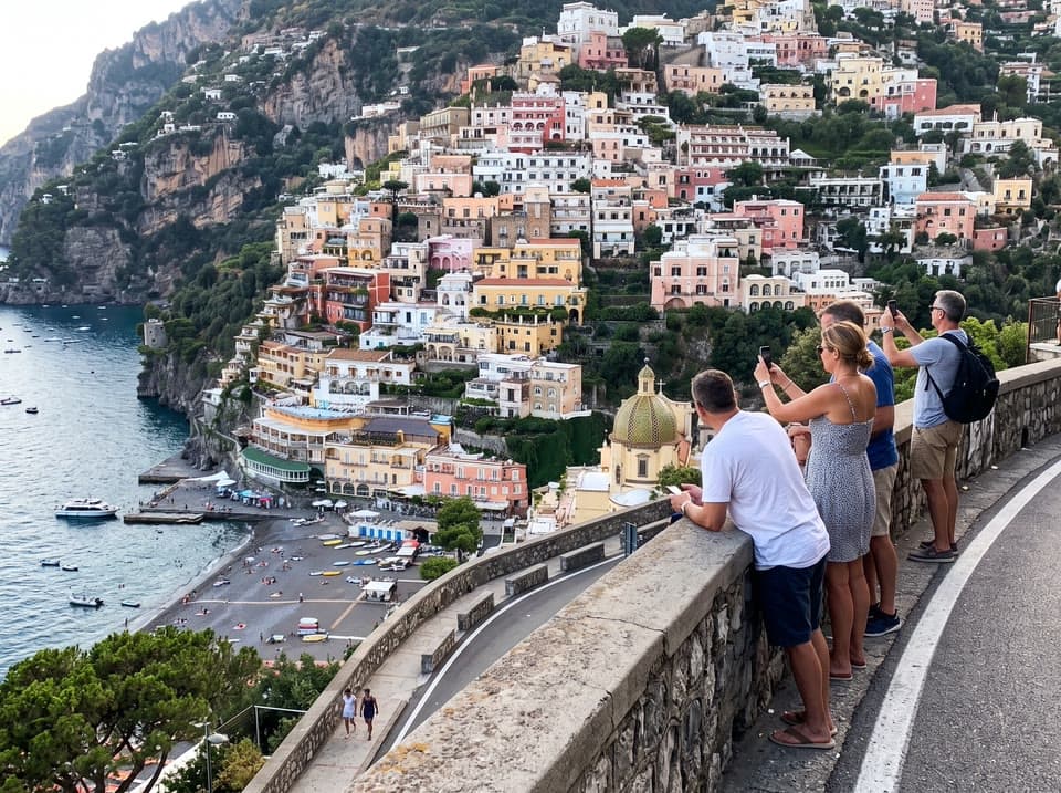 The photo positano, a side glide started from