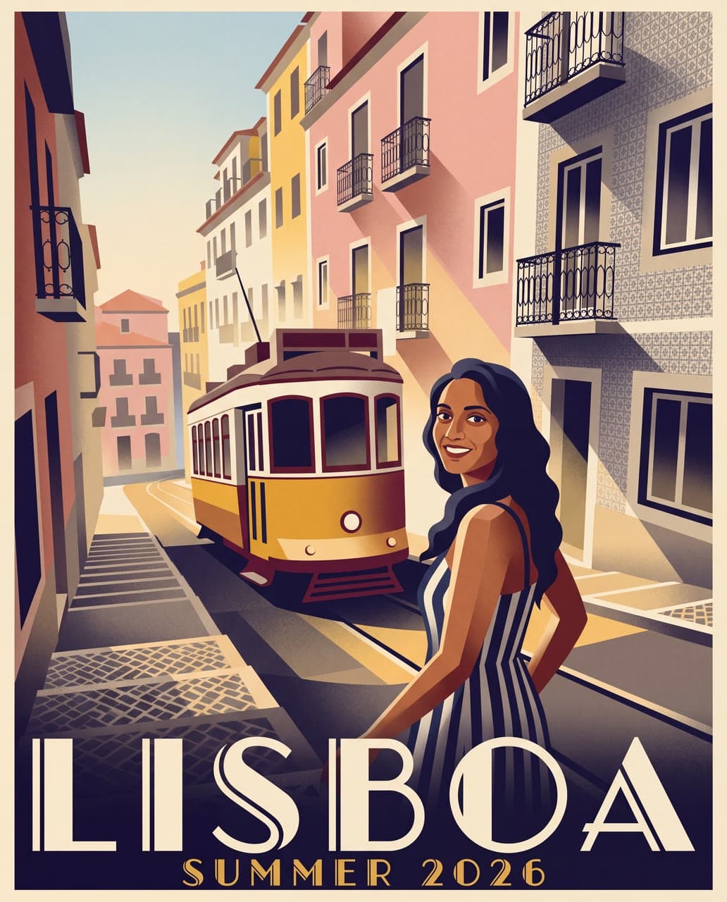 Lisboa, a railway poster, a real run on Leap