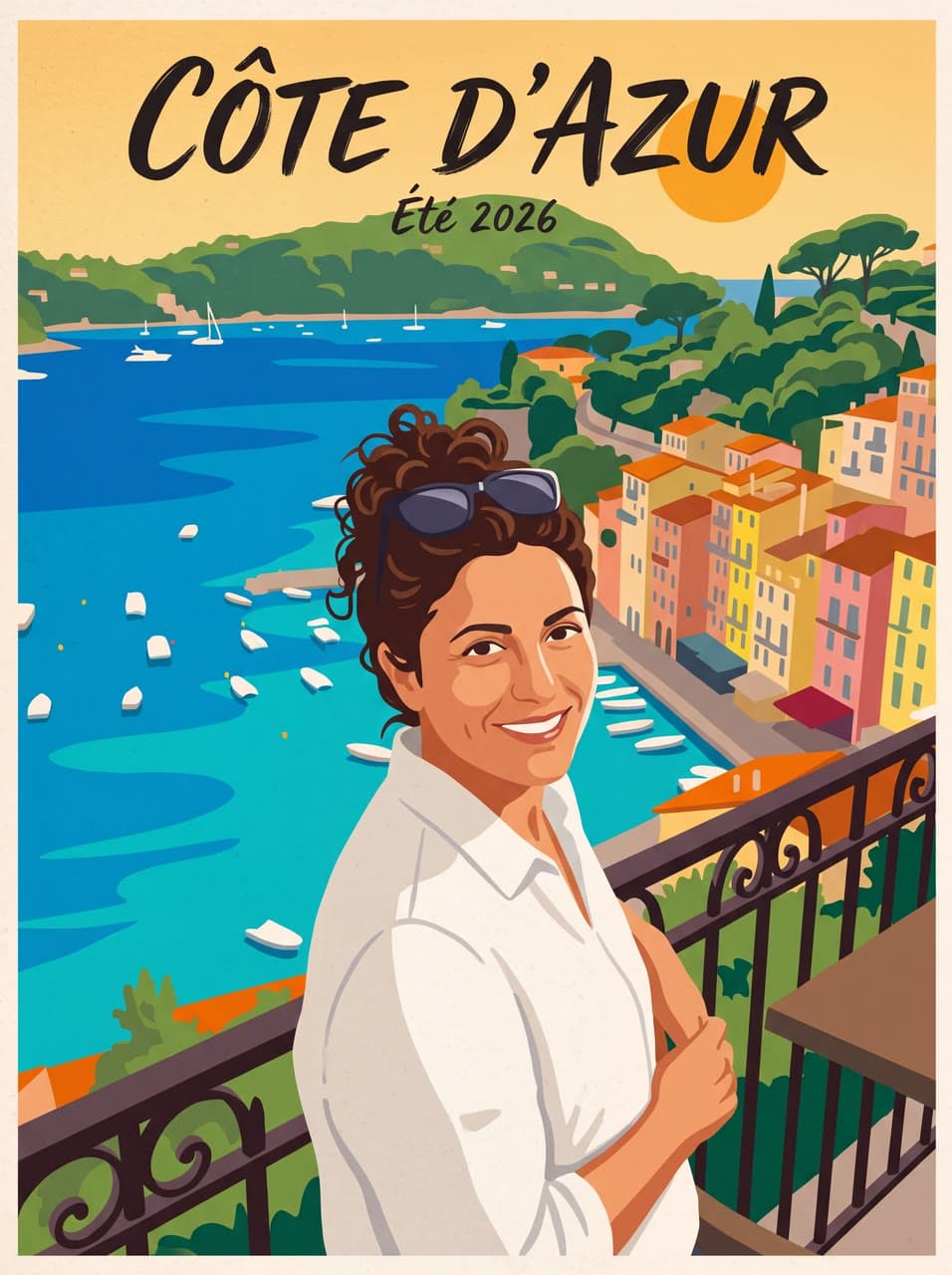 Côte d'Azur, a Riviera poster, a real run on Leap