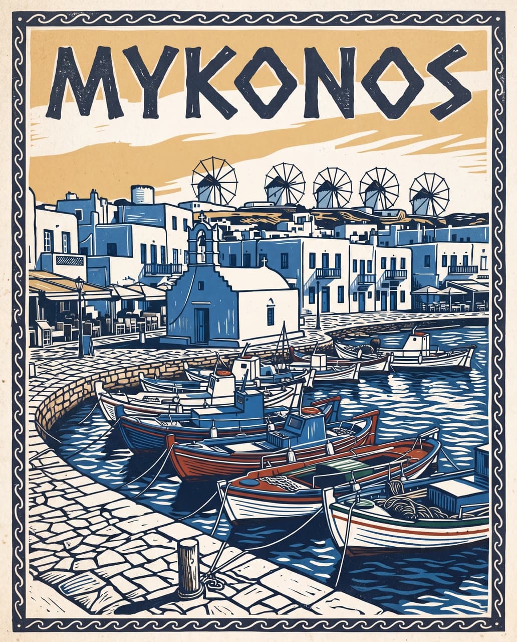 Mykonos, Surprise me, a real run on Leap