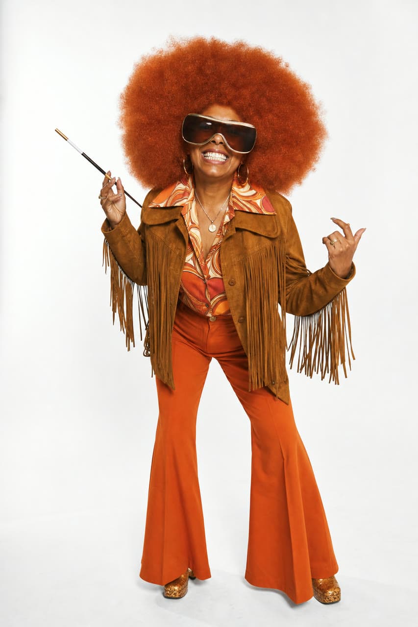 The photo a copper-afro seventies diva does the laundromat dance started from