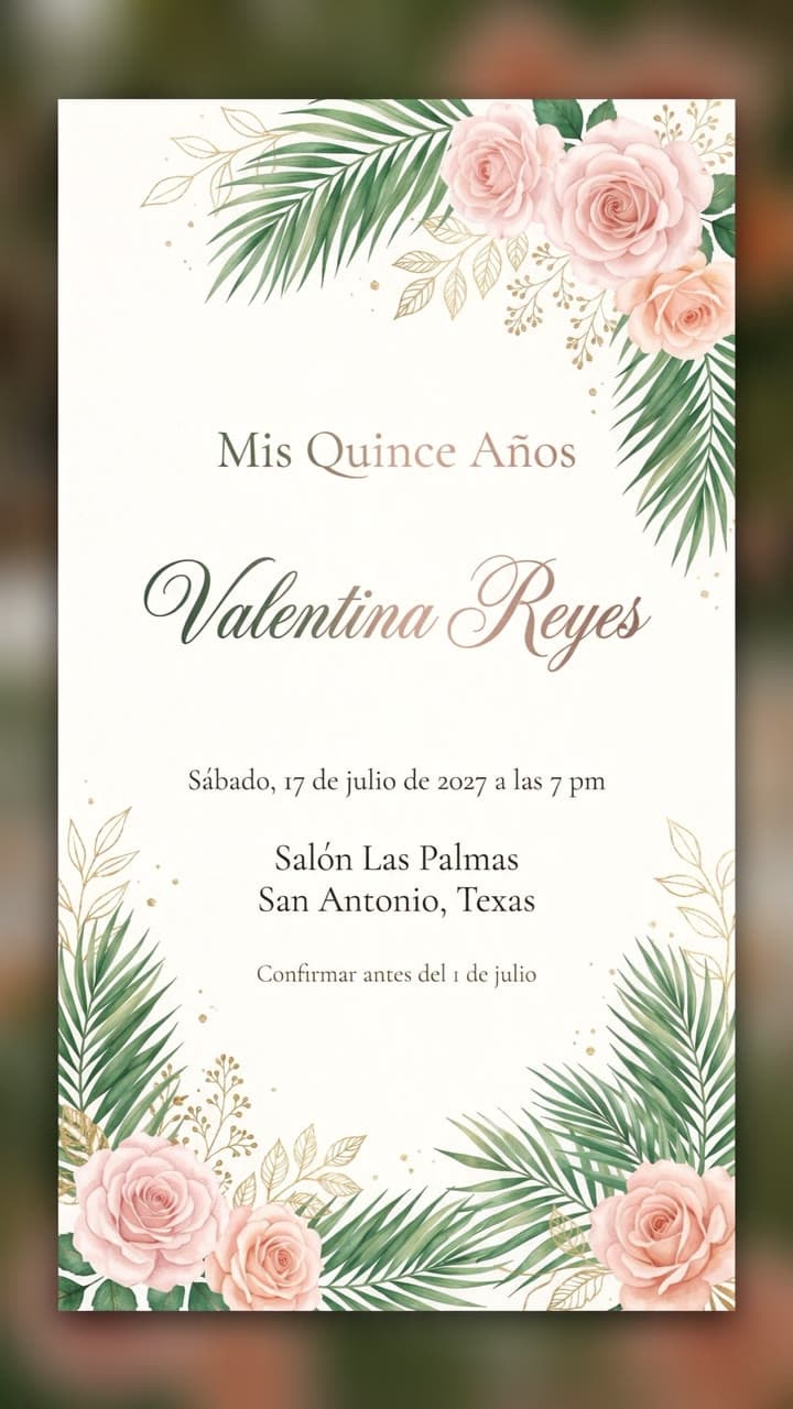 Valentina's quinceañera, up from a petal-strewn patio, a real run on Leap