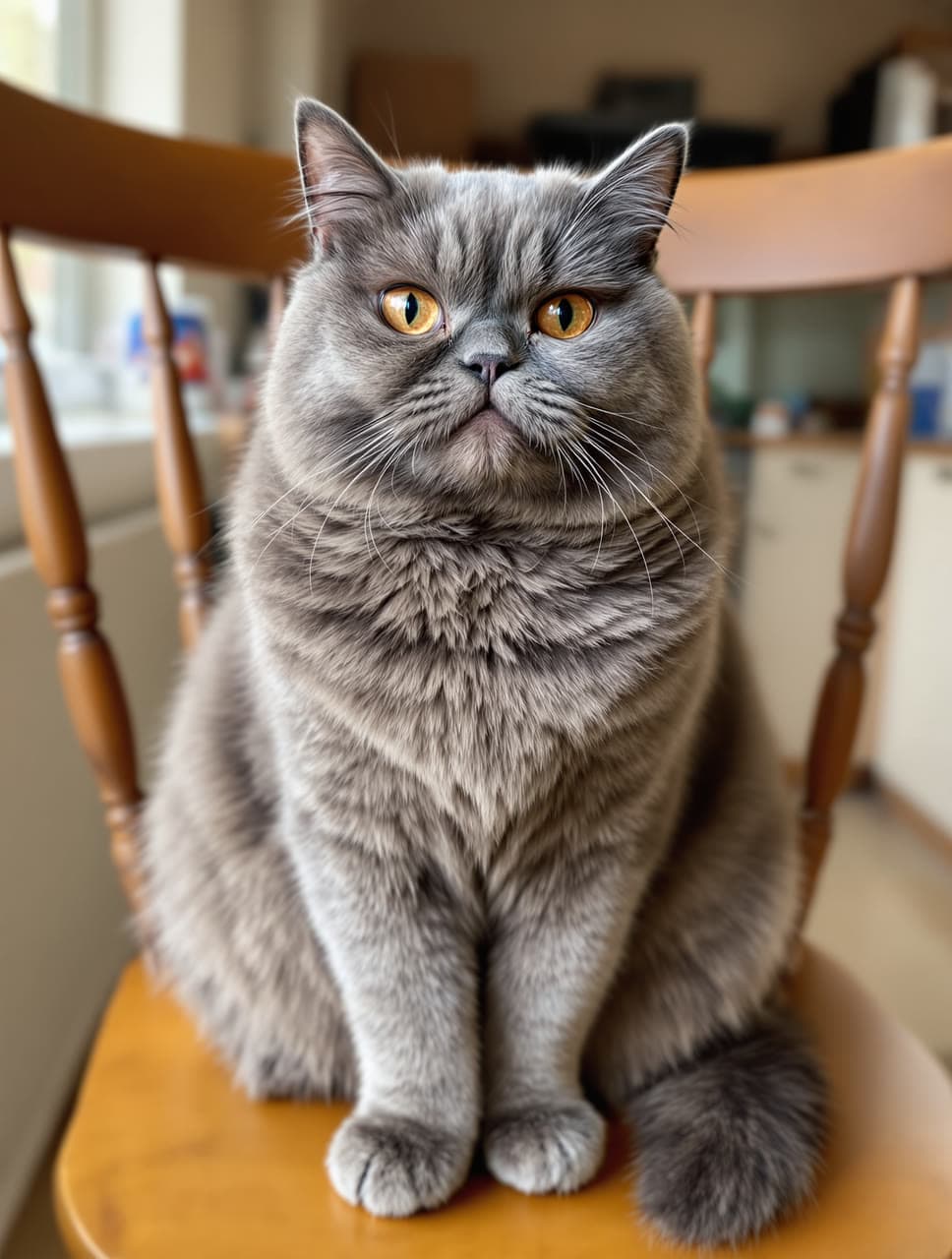 The photo his win, celebrated by a grumpy grey cat started from