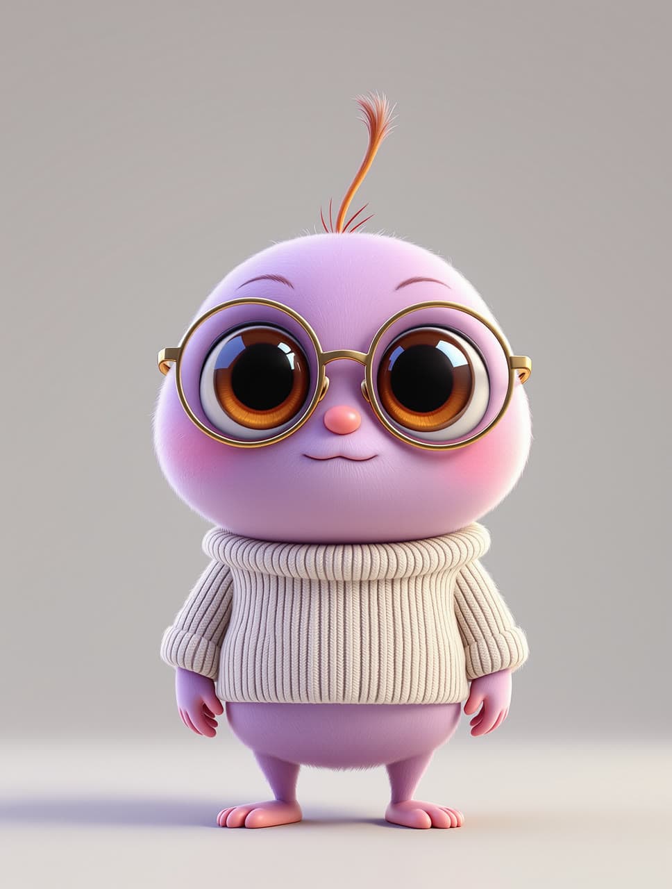 The photo a plum-shaped cartoon character tells the office story started from