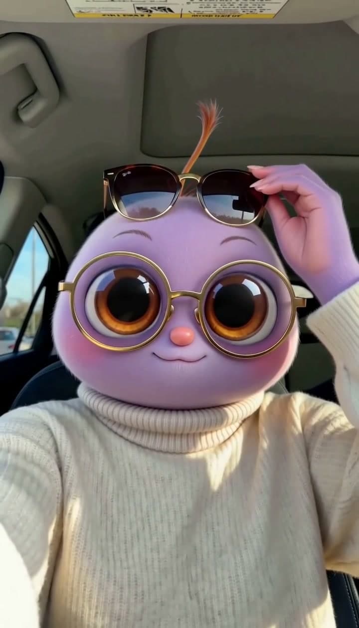 A plum-shaped cartoon character tells the office story, a real run on Leap