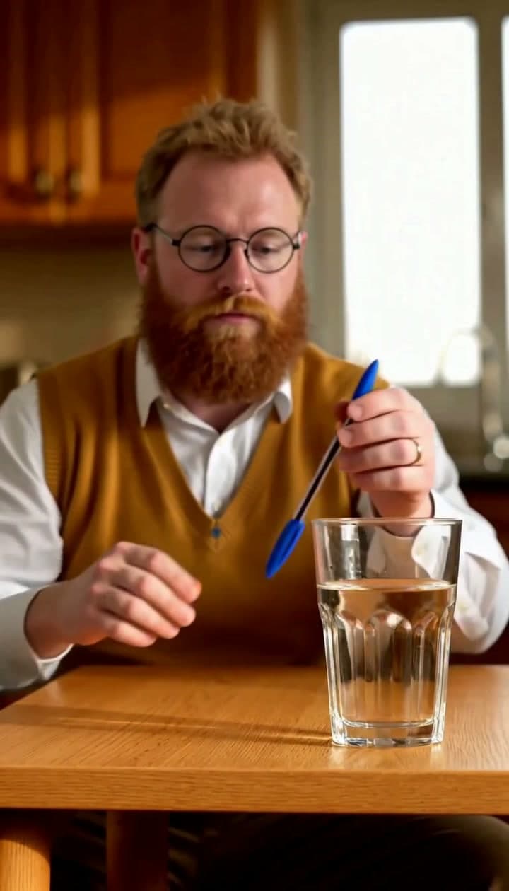 The cat's slow pen swipe, played by a bearded man, a real run on Leap