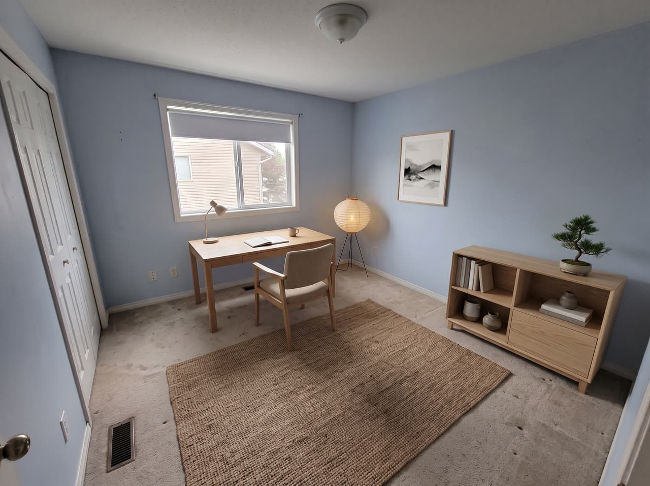 A Japandi office, cleared first, a real run on Leap