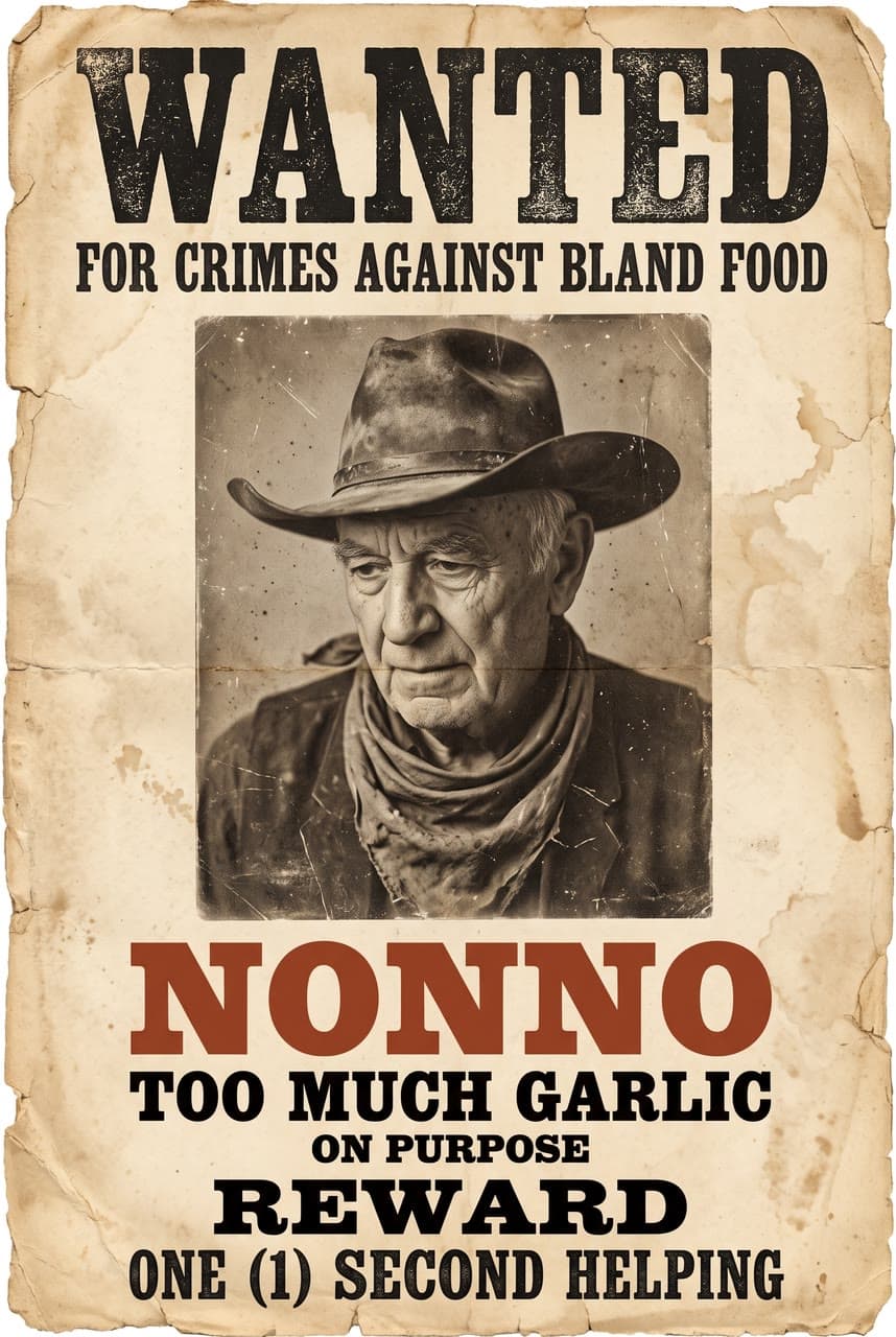 Nonno, for crimes against bland food, a real run on Leap