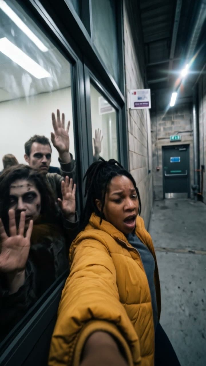 Keisha escapes a mall outbreak on her phone, a real run on Leap