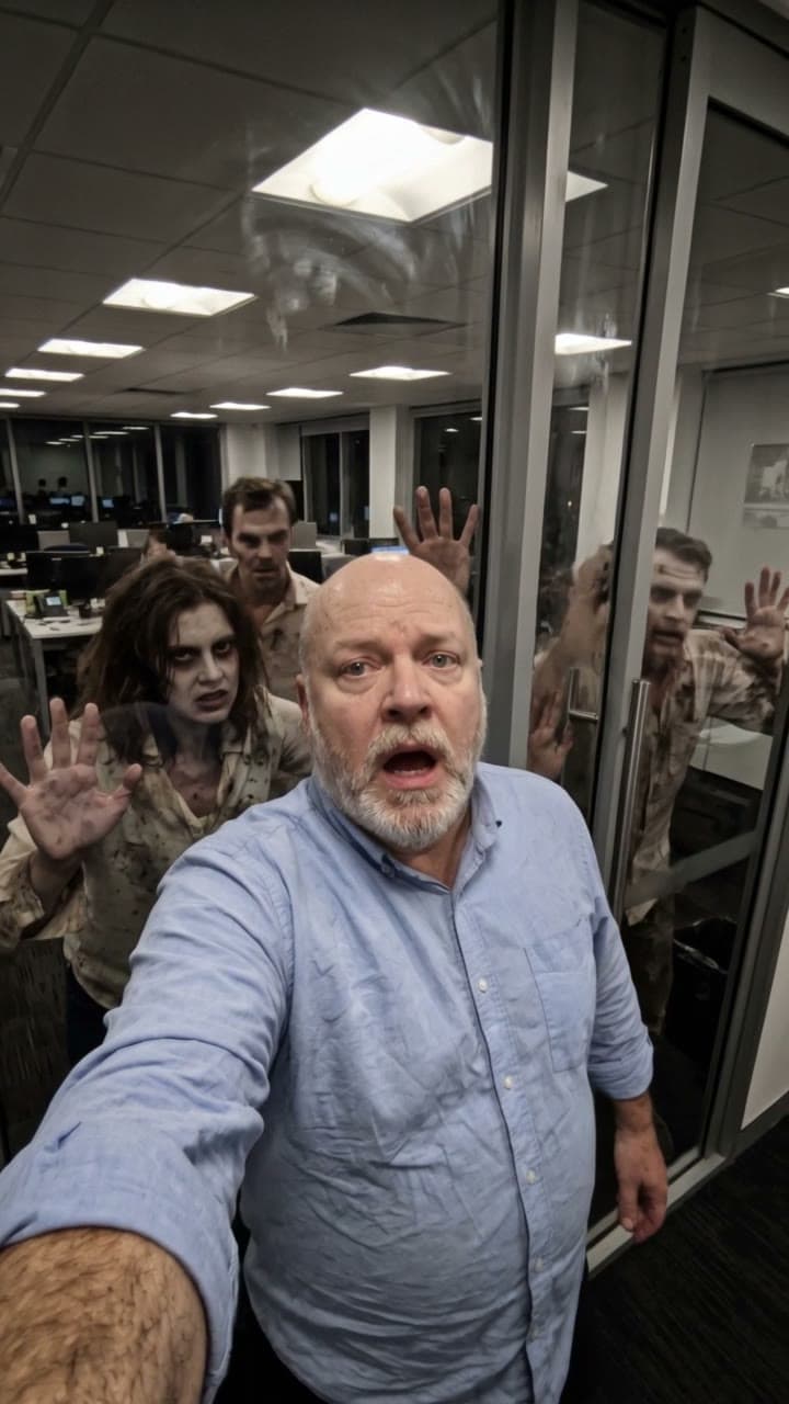Gary escapes the office outbreak, a real run on Leap