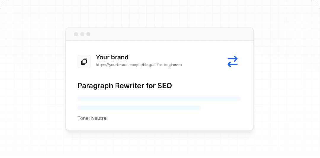 AI Paragraph Rewriter - Rewrite your paragraphs to make them more SEO-friendly and improve your search engine visibility with our free AI paragraph rewriter. AI Paragraph Rewriter