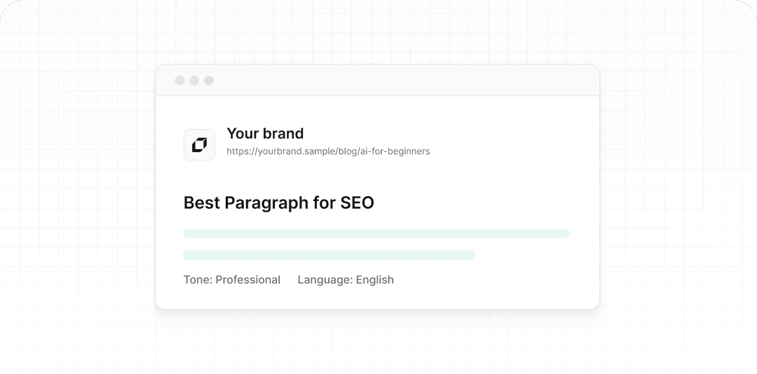 AI Paragraph Generator - Generate SEO-optimized paragraphs for your website and blog posts for better search engine visibility with our AI paragraph generator. AI Paragraph Generator